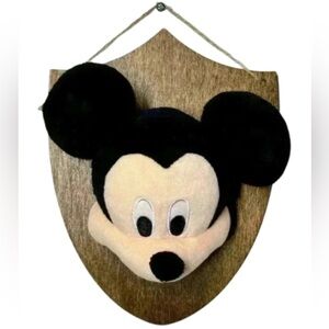 Mickey Mouse Custom Trophy Head Mount Stuffed Plush Wall Decor Plaque